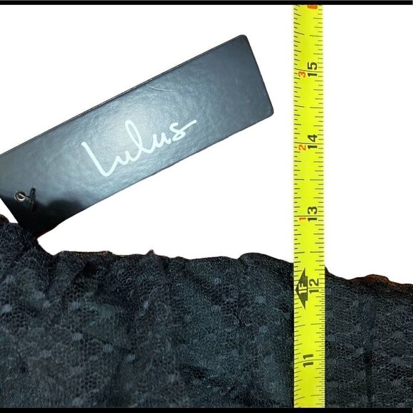 Lulu’s Black Lace and Ruffles Mini Dress, Size M, NWT - Picture 2 of 6